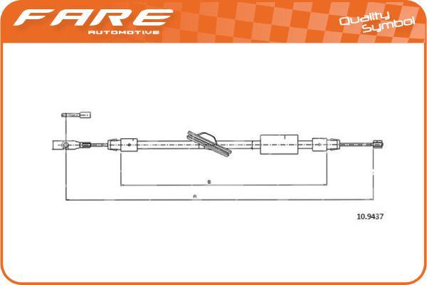 FARE SA 17941 - Трос, гальмівна система autocars.com.ua