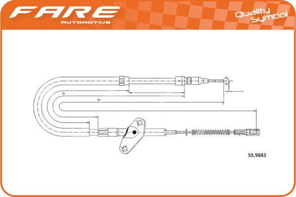 FARE SA 17982 - Трос, гальмівна система autocars.com.ua