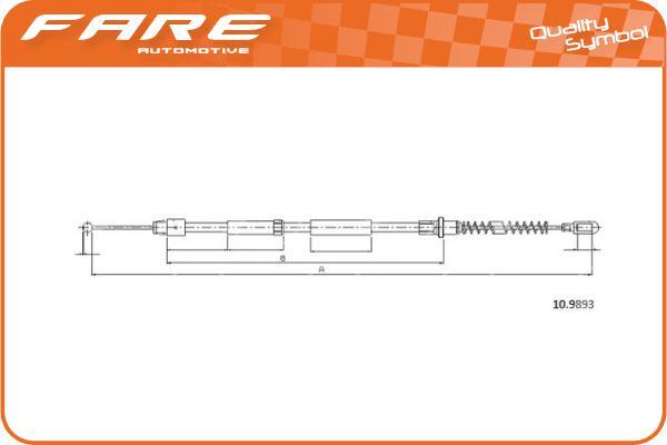 FARE SA 17986 - Трос, гальмівна система autocars.com.ua