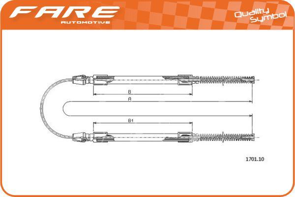 FARE SA 18057 - Трос, гальмівна система autocars.com.ua