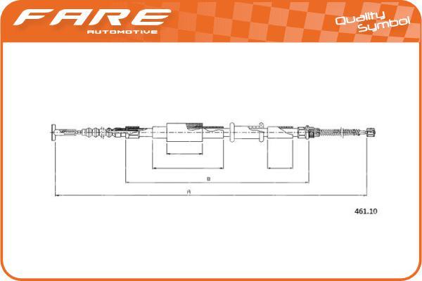 FARE SA 18060 - Трос, гальмівна система autocars.com.ua