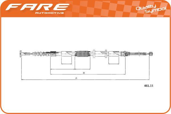 FARE SA 18061 - Трос, гальмівна система autocars.com.ua