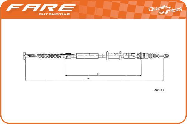 FARE SA 18064 - Трос, гальмівна система autocars.com.ua