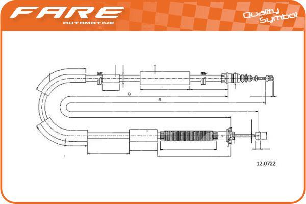 FARE SA 18112 - Трос, гальмівна система autocars.com.ua