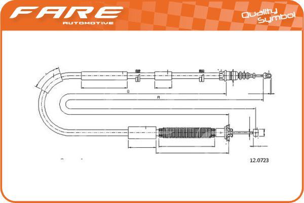 FARE SA 18113 - Трос, гальмівна система autocars.com.ua