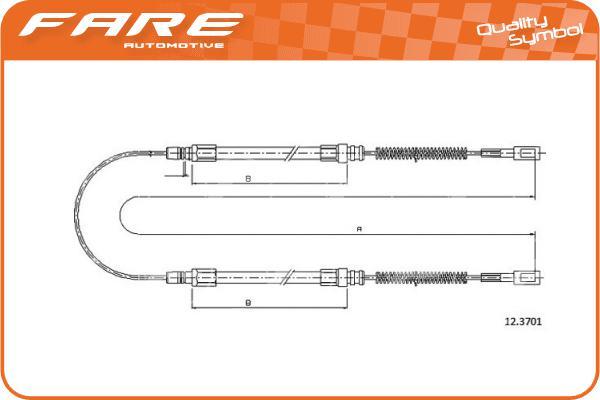 FARE SA 18114 - Трос, гальмівна система autocars.com.ua