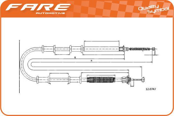 FARE SA 18133 - Трос, гальмівна система autocars.com.ua