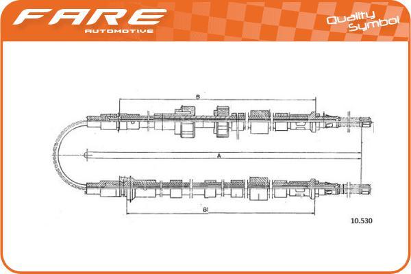 FARE SA 18180 - Трос, гальмівна система autocars.com.ua