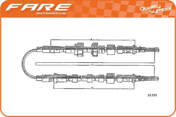 FARE SA 18183 - Трос, гальмівна система autocars.com.ua