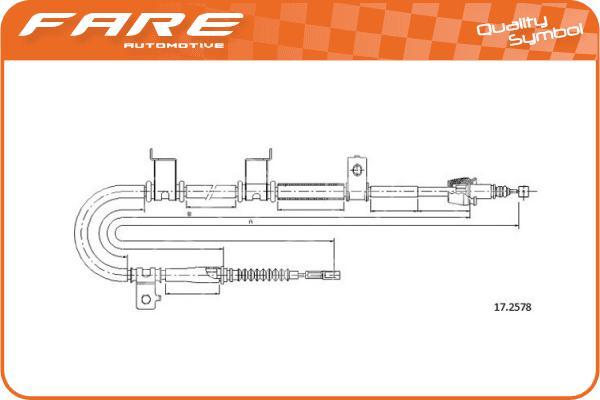FARE SA 18357 - Тросик, cтояночный тормоз avtokuzovplus.com.ua