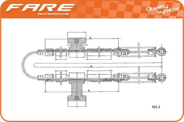 FARE SA 18376 - Трос, гальмівна система autocars.com.ua