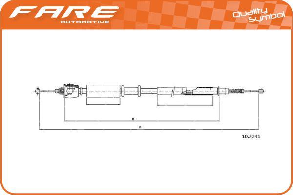 FARE SA 18423 - Трос, гальмівна система autocars.com.ua