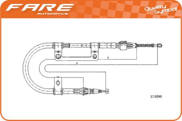 FARE SA 18452 - Трос, гальмівна система autocars.com.ua