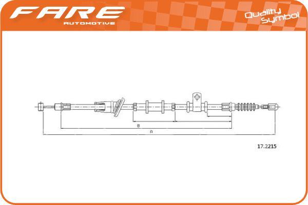 FARE SA 18512 - Трос, гальмівна система autocars.com.ua