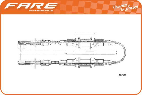 FARE SA 18603 - Трос, гальмівна система autocars.com.ua