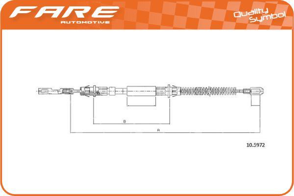 FARE SA 18654 - Трос, гальмівна система autocars.com.ua