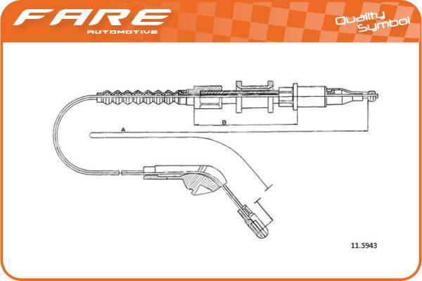 FARE SA 18657 - Трос, гальмівна система autocars.com.ua