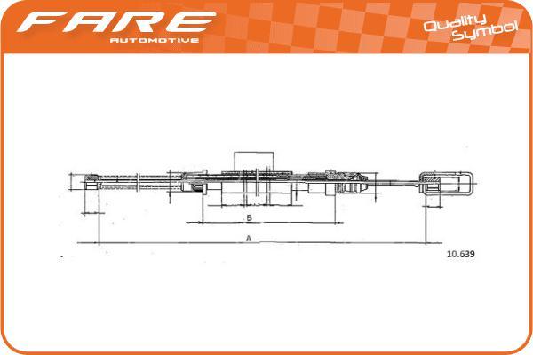 FARE SA 18730 - Трос, гальмівна система autocars.com.ua