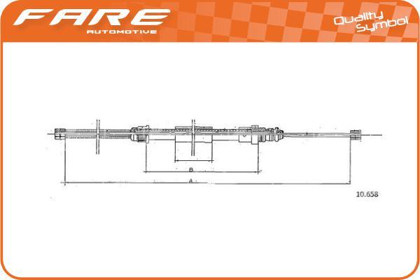 FARE SA 18790 - Трос, гальмівна система autocars.com.ua