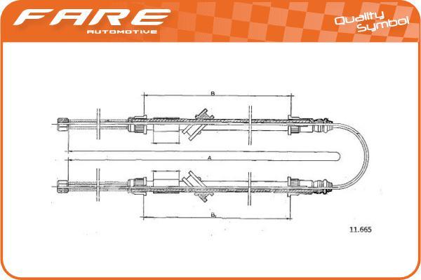 FARE SA 18797 - Трос, гальмівна система autocars.com.ua