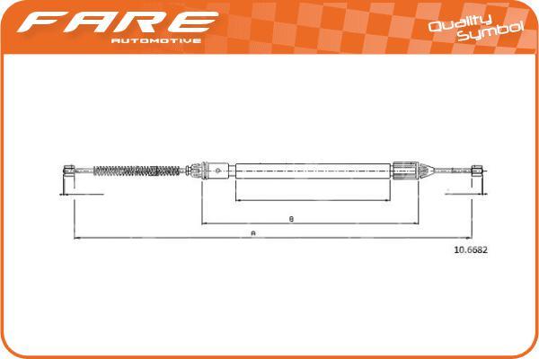 FARE SA 18862 - Трос, гальмівна система autocars.com.ua