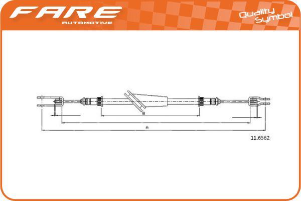 FARE SA 18922 - Трос, гальмівна система autocars.com.ua