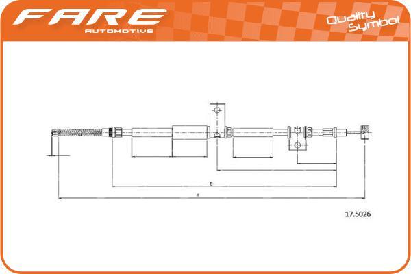 FARE SA 19001 - Трос, гальмівна система autocars.com.ua