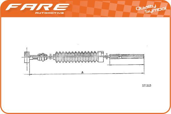 FARE SA 19024 - Трос, гальмівна система autocars.com.ua