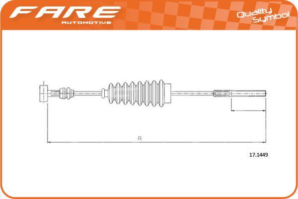 FARE SA 19142 - Трос, гальмівна система autocars.com.ua