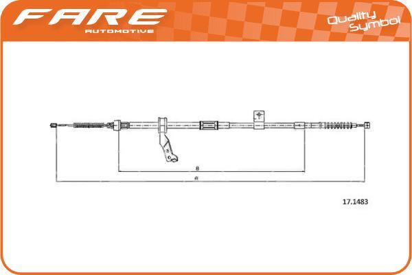 FARE SA 19162 - Трос, гальмівна система autocars.com.ua