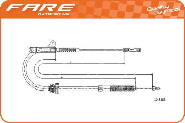FARE SA 19187 - Тросик, cтояночный тормоз avtokuzovplus.com.ua