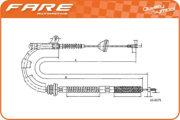 FARE SA 19192 - Тросик, cтояночный тормоз avtokuzovplus.com.ua
