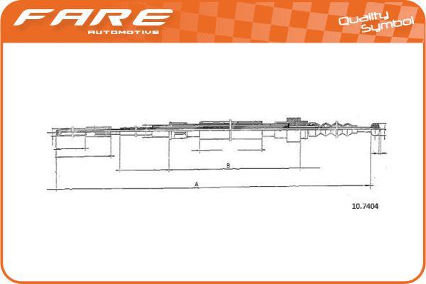 FARE SA 19253 - Трос, гальмівна система autocars.com.ua