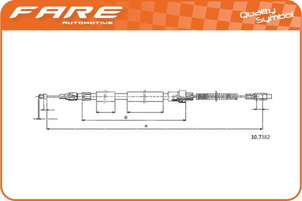 FARE SA 19259 - Тросик, cтояночный тормоз avtokuzovplus.com.ua