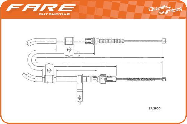 FARE SA 19311 - Трос, гальмівна система autocars.com.ua