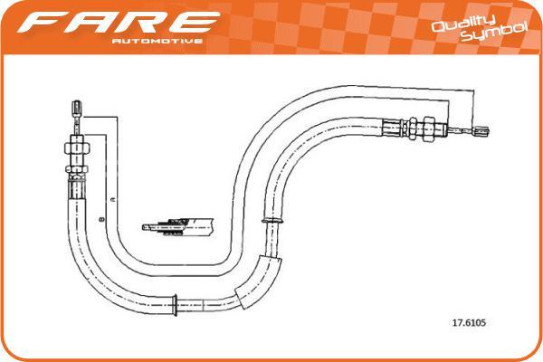 FARE SA 19333 - Трос, гальмівна система autocars.com.ua