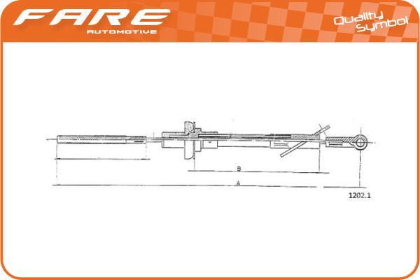 FARE SA 24485 - Трос, управління зчепленням autocars.com.ua