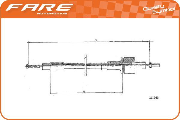 FARE SA 24600 - Трос, управління зчепленням autocars.com.ua