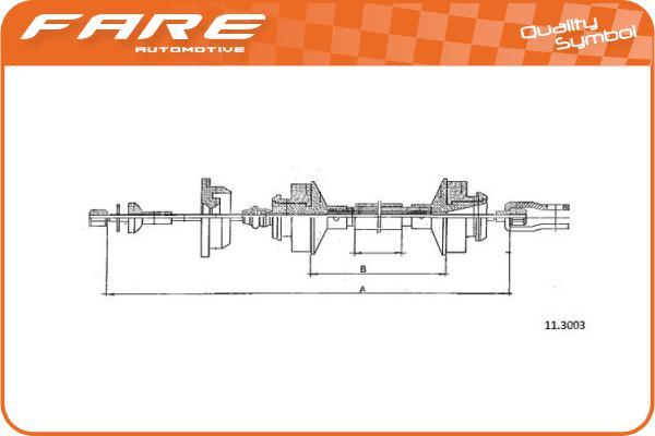 FARE SA 24754 - Трос, управління зчепленням autocars.com.ua