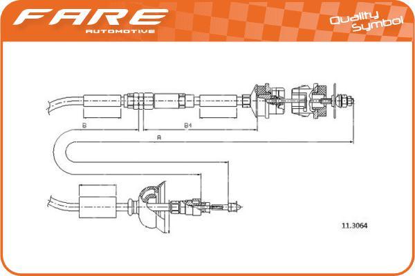 FARE SA 24767 - Трос, управління зчепленням autocars.com.ua