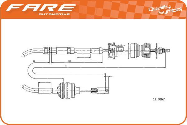 FARE SA 24769 - Трос, управління зчепленням autocars.com.ua