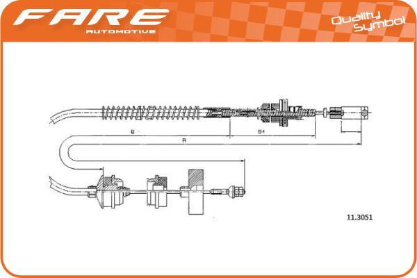 FARE SA 24776 - Трос, управління зчепленням autocars.com.ua