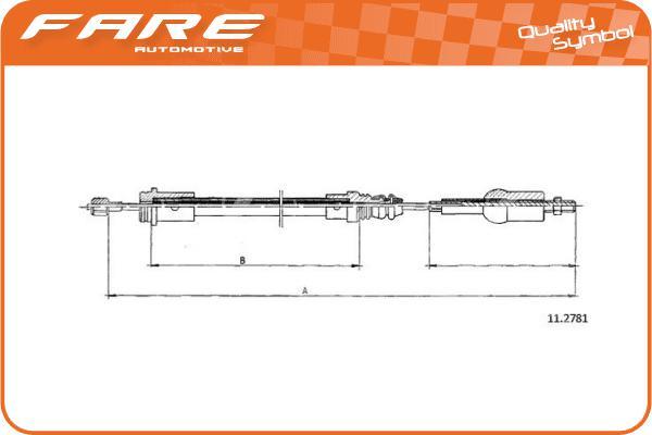 FARE SA 24819 - Трос, управління зчепленням autocars.com.ua