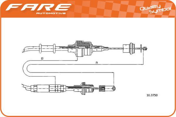 FARE SA 24838 - Трос, управління зчепленням autocars.com.ua