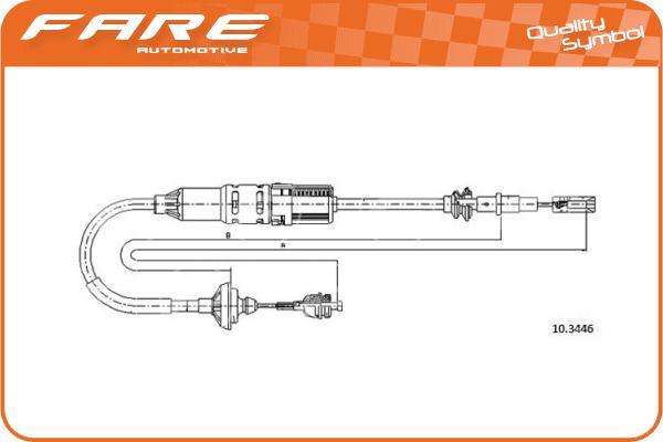 FARE SA 24848 - Трос, управління зчепленням autocars.com.ua