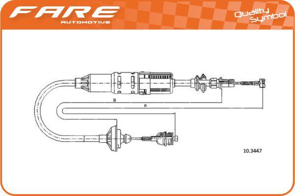 FARE SA 24851 - Трос, управление сцеплением autodnr.net