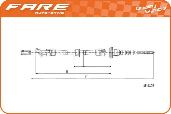 FARE SA 24858 - Трос, управління зчепленням autocars.com.ua