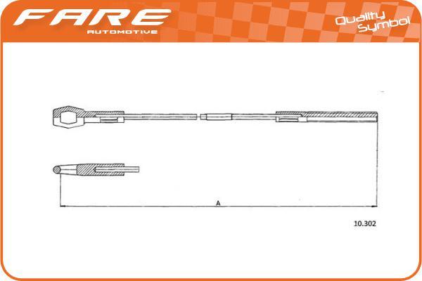 FARE SA 24889 - Трос, управління зчепленням autocars.com.ua