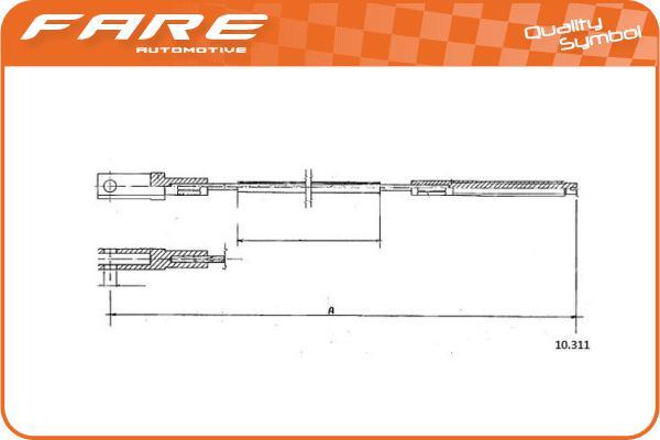 FARE SA 24896 - Трос, управление сцеплением avtokuzovplus.com.ua