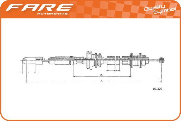 FARE SA 24901 - Трос, управление сцеплением avtokuzovplus.com.ua